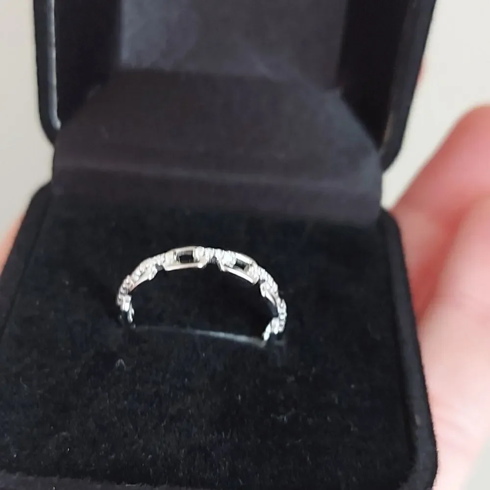 925 Sterling Silver Links Ring - Picture 4 of 8